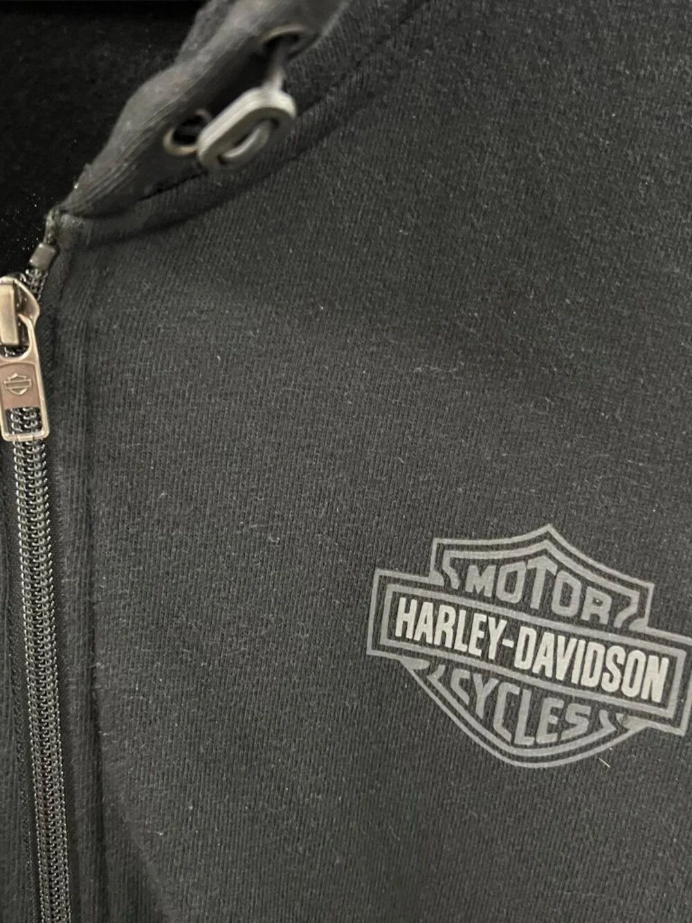 Harley-Davidson Mens Hoodie Size Large Full Zip Shield Biker